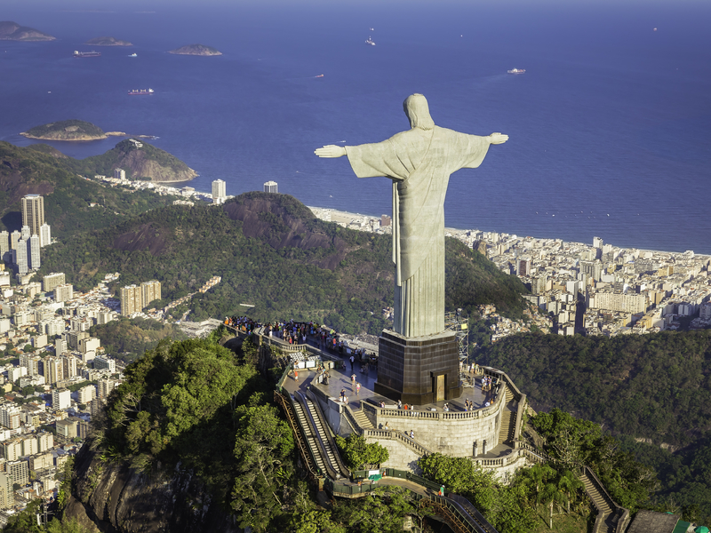 Statue du Christ Rédempteur à Rio de Janeiro au Brésil