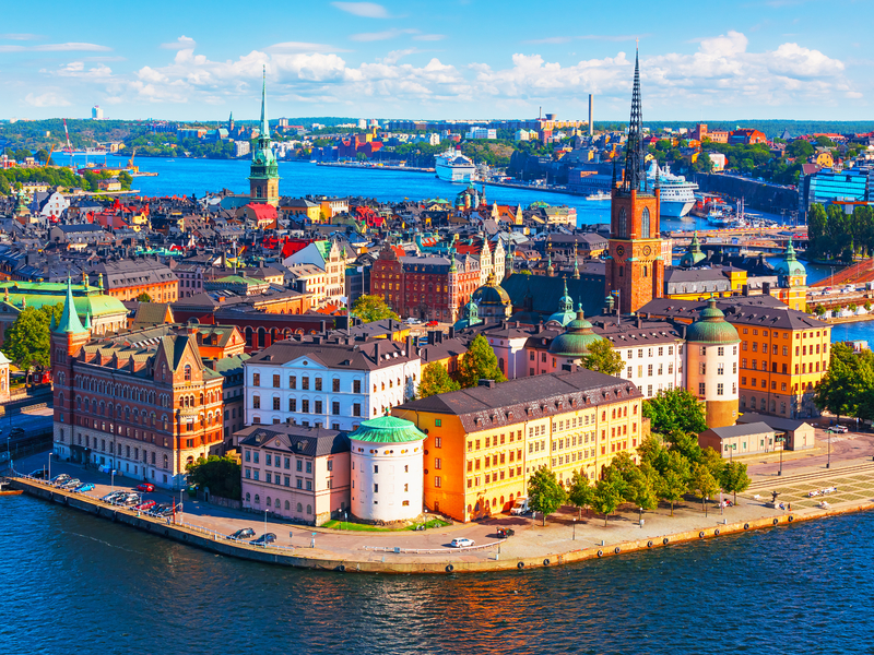 Vue panoramique de la vieille ville de Stockholm en Suède