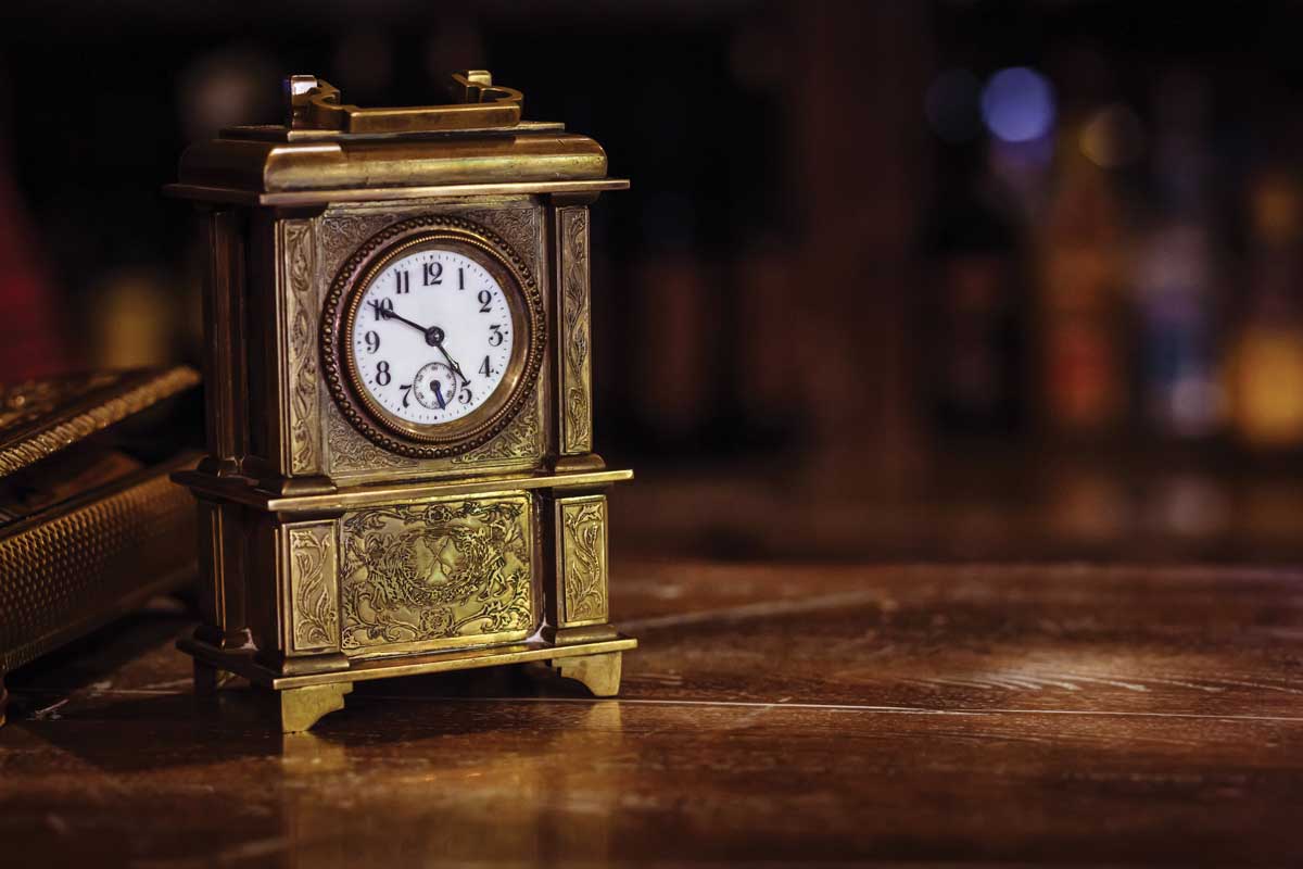 vintage gold clock